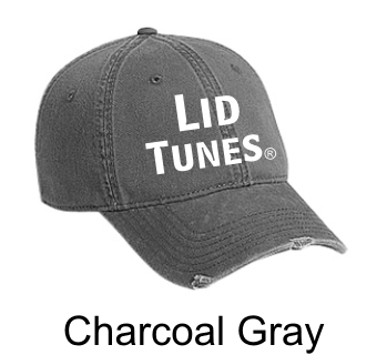 Lid Tunes Distressed Visor Charcoal Gray Cap